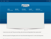 Tablet Screenshot of precisionliftgate.com